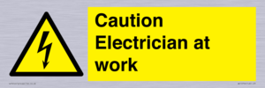 Caution Electrician at work